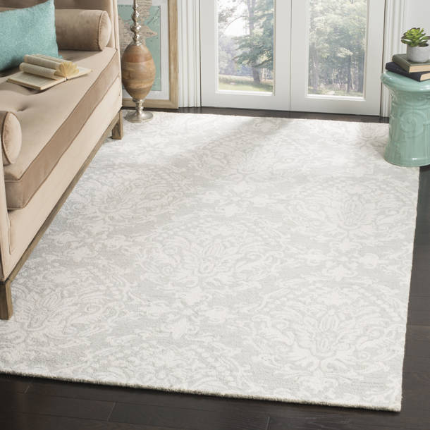 Tapis Moderne Laine Et Coton Touffeté Main – Motif Abstrait Multicolore 8x10 Ft